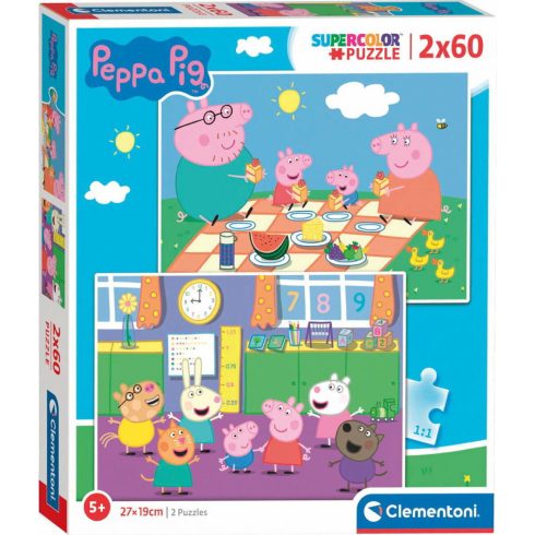 Clementoni 24793 Supercolor Peppa malac - 2x60 darabos puzzle