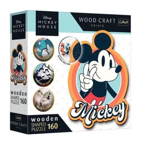 Trefl Puzzle Wood Craft: Disney Retro Mickey egér - 160 darabos puzzle