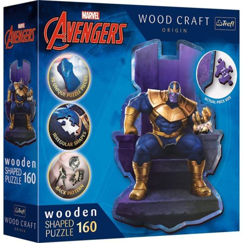 Trefl Puzzle Wood Craft: Bosszúállók, Thanos - 160 darabos puzzle