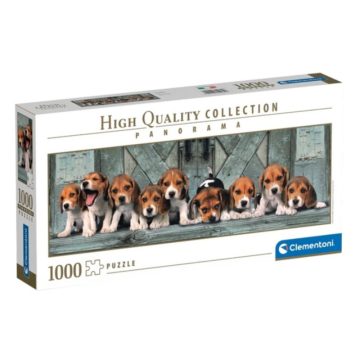   Clementoni High Quality Collection : Beagle kutyák - 1000 darabos panoráma puzzle