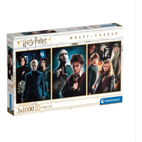 Clementoni Multi-Puzzle - Varázslóvilág Harry Potter - 3x1000 darabos puzzle