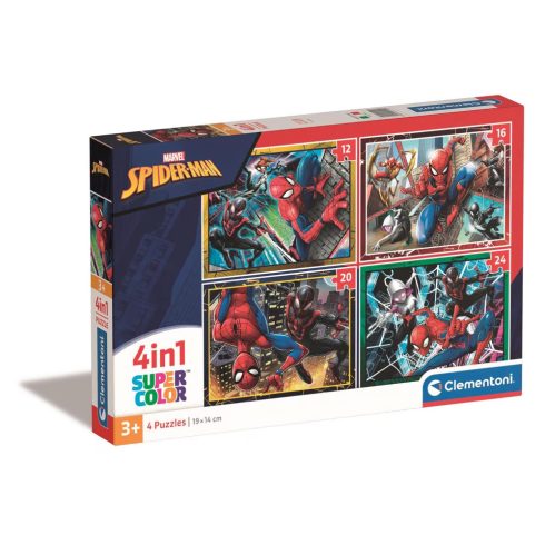 Clementoni SupercolorMarvel Pókember - 4 az 1-ben puzzle 12, 16, 20, 24 darabos