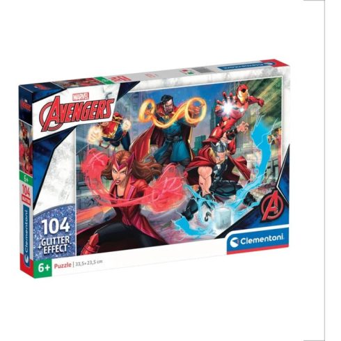 Clementoni Glitter Marvel Bosszúállók - 104 darabos puzzle