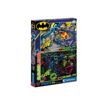   Clementoni Glowing Lights DC Batman 104 darabos Fluoreszkáló puzzle