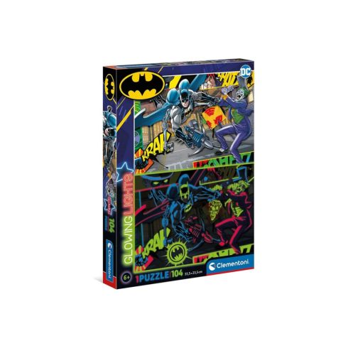 Clementoni Glowing Lights DC Batman 104 darabos Fluoreszkáló puzzle