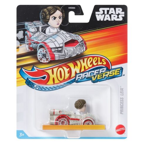 Mattel Hot Wheels RacerVerse Princess Leia kisautó - Fehér