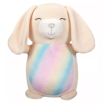   Squishmallows: HugMee Robyne, a krémszínű nyuszi szivárvány színű hassal Plüss figura - 25 cm