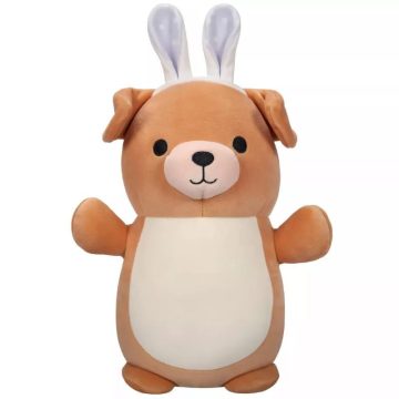   Squishmallows HugMee Stevon barna labrador plüss figura nyuszifülekkel - 25 cm