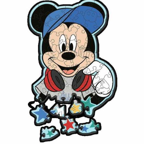 Trefl Puzzle Wood Craft Disney Mickey egér és barátai - 50 darabos Fa puzzle