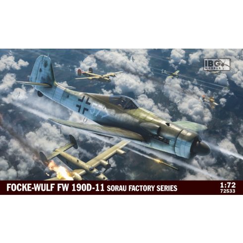 IBG Models 72533 Fw 190 D11 Sorau Factory Series német vadászgép műanyag modell (1:72)