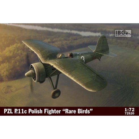 IBG Models 72520 PZL P.11c Polish Fighter "Rare Birds" lengyel vadászrepülőgép műanyag modell (1:72)