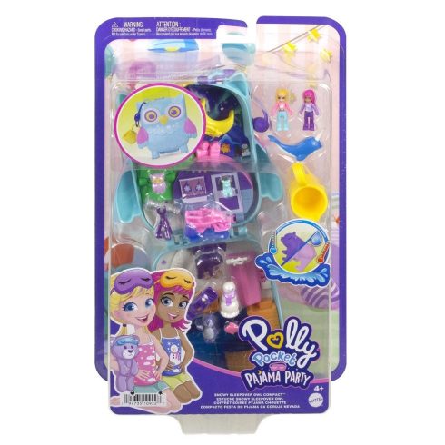 Mattel Polly Pocket Pizsama party Játékszett - Bagoly