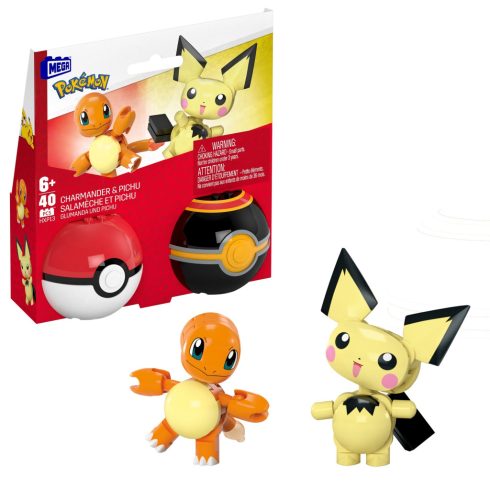 Mattel MEGA Pokémon Poké Ball - Charmander és Pichu építőjáték