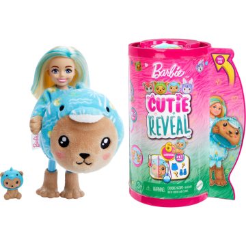   Mattel Barbie Cutie Reveal Chelsea Cuties Serie - Teddy Delfin baba