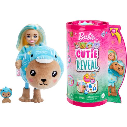 Mattel Barbie Cutie Reveal Chelsea Cuties Serie - Teddy Delfin baba