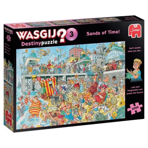 Jumbo 81928 Wasgij Destiny 3 - Az idő homokja karikatúra 1000 darabos Kreatív Puzzle