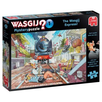   Jumbo 81932 Wasgij Mystery 1 - Expressz vonat karikatúra 1000 darabos Kreatív Puzzle