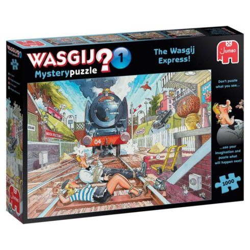 Jumbo 81932 Wasgij Mystery 1 - Expressz vonat karikatúra 1000 darabos Kreatív Puzzle