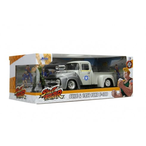 Jada Toys Street Fighter 1956 Ford Pickup autó Guile figurával 1:24