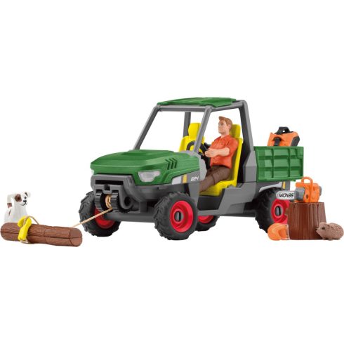 Schleich Farm World Erdőépítő figura autóval