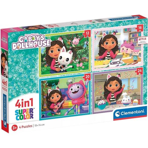 Clementoni Supercolor Gabi babaháza 4 az 1-ben puzzle