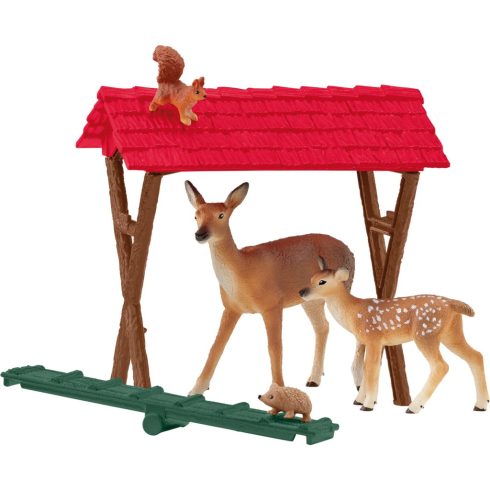 Schleich 42658 Farm World Az erdei állatok etetése