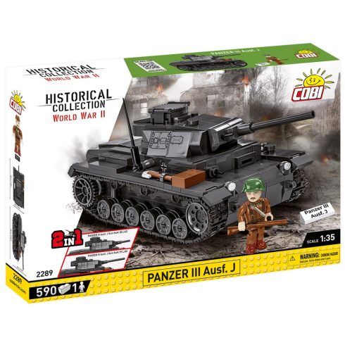 Cobi Blocks Historical Collection WWII Panzer III Ausf. J Tank 590 darabos építőjáték