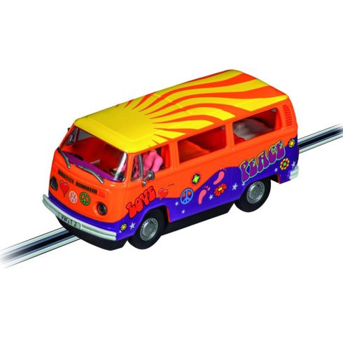 Carrera Digital 132 VW Bus T2b Peace and Love Kisbusz - Mintás