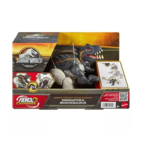 Mattel Jurassic World: Deluxe átalakuló dinó figura - Indoraptor és Brachiosaurus