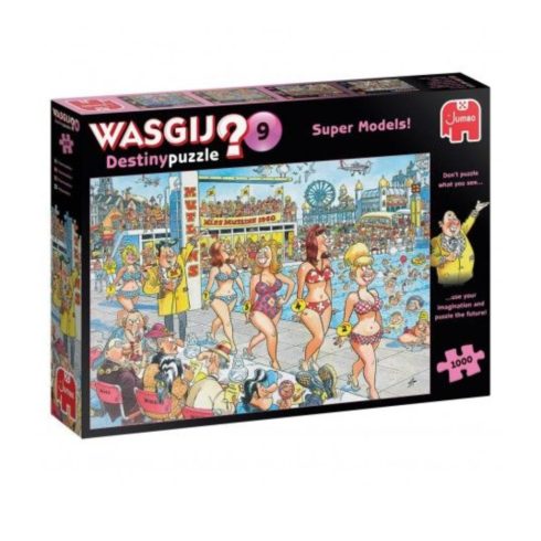 Jumbo 81931 Wasgij Destiny 9 - Szupermodellek karikatúra 1000 darabos Kreatív Puzzle