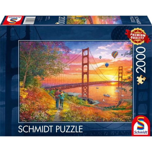 Schmidt Spiele Séta a Golden Gate Hídhoz - 2000 darabos puzzle