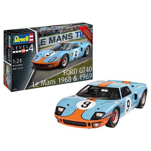 Revell Ford GT 40 Le Mans 1968 autó műanyag modell (1:24)