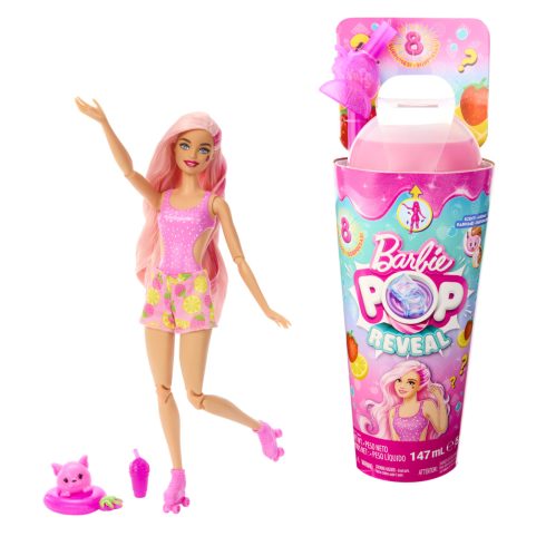 Mattel Barbie Slime Reveal Szőke hajú baba rövidnadrágban