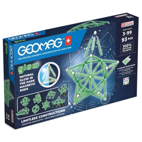 Geomag Glow 93 darabos sötétben világító mágneses Építőjáték