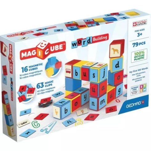 Geomag Magicube Betűs építőkockák - 79 db-os