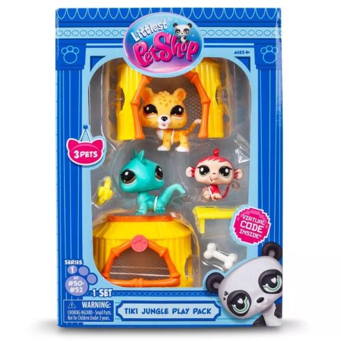 Littlest Pet Shop Figura csomag, 1. széria, 3 db-os - Dzsungel