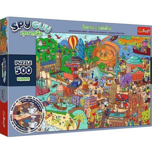 Trefl Spy Guy Európa nyomozós képkereső puzzle - 500 darabos