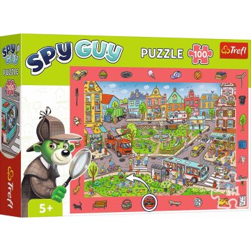   Trefl Spy Guy Kisvárosi nyomozós képkereső puzzle - 100 darabos