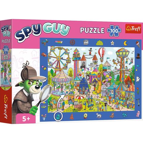 Trefl Spy Guy Vidámpark nyomozós képkereső puzzle - 100 darabos