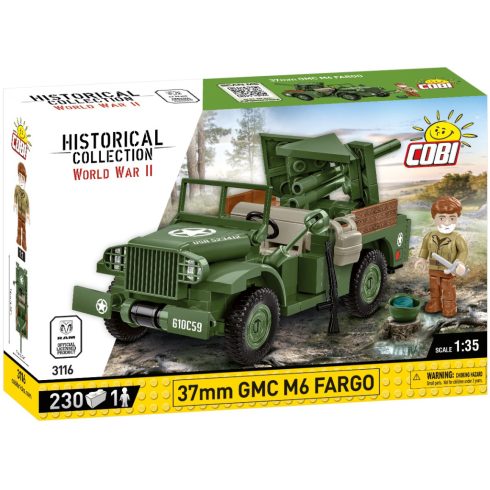 Cobi: 37 mm GMC M6 Fargo Harckocsi 230 darabos építőjáték 1:35