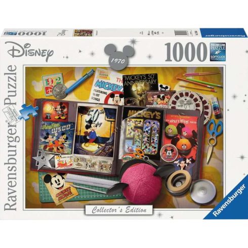 Ravensburger 17586 - Disney Mickey Évforduló 1970 Gyűjtői Kiadás Puzzle 1000 darabos