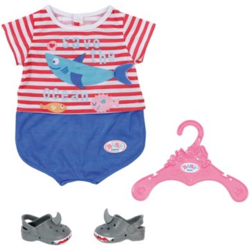   ZAPF Creation BABY born - Kék hálóruha és papucs babakiegészítő