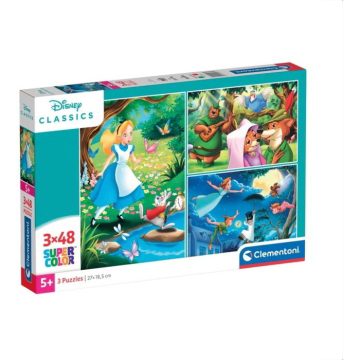   Clementoni 25267 - Kinderpuzzle Supercolor Disney Classic Puzzl 3x 48 darabos