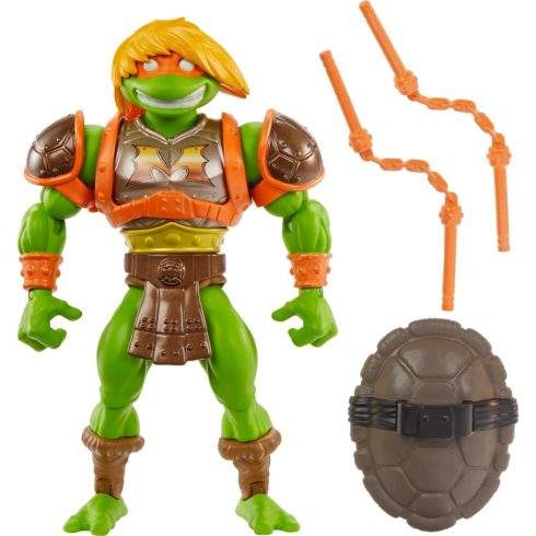 Mattel HTH13 Masters of the Universe Origins Turtles of Grayskull Michelangelo játékfigura