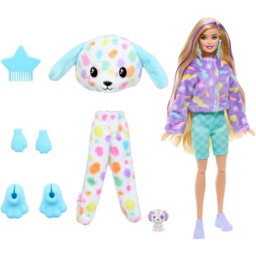   Mattel HRK41 Barbie Cutie Reveal Color Dream Series dalmata mintás baba