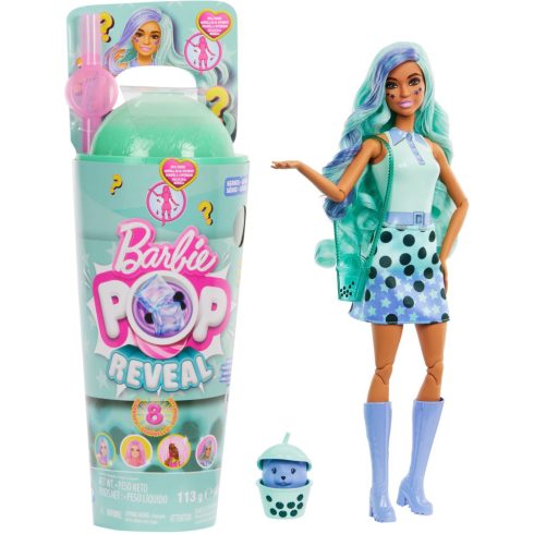 Mattel HTJ21 Barbie Pop! Reveal Bubble Tea Széria - Zöld tea Játékfigura