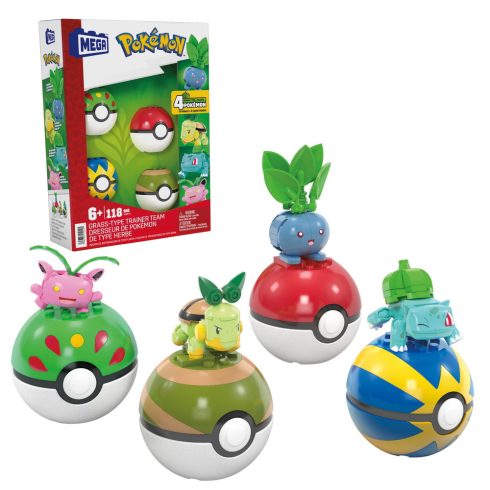 Mattel HWR77 Pokémon 4 db növény típusú Pokémon szett