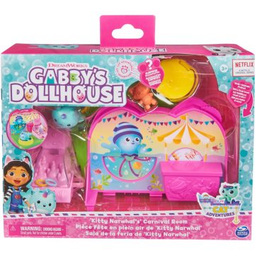   Spin Master Gabby babaháza - Deluxe szobakészlet kiscicával és narwhal figurával