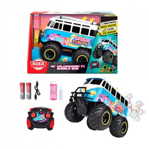 Dickie Volkswagen T1 RC Távirányítós Bubble Bus buborékfújóval