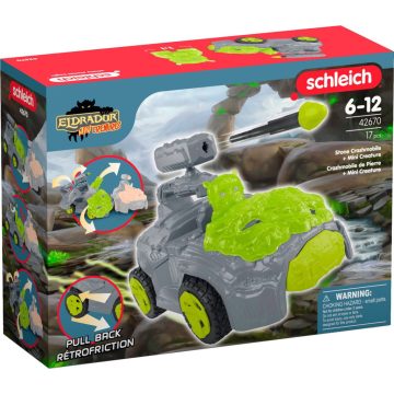   Schleich 42670 Eldrador Creatures Kőtörő jármű Mini lénnyel játékfigura - Zöld